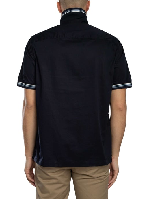 Armani Exchange Camisa De Manga Corta Con Bolsillo En El Pecho Y Logo, Azul - Image 3