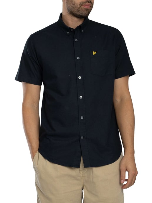 Lyle & Scott Camisa Oxford De Manga Corta, Azul - Image 1