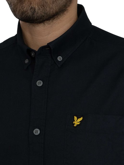 Lyle & Scott Camisa Oxford De Manga Corta, Azul - Image 4