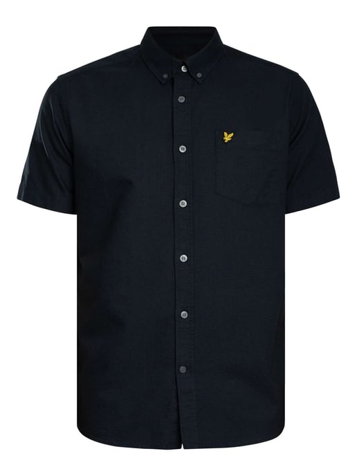 Lyle & Scott Camisa Oxford De Manga Corta, Azul - Image 5