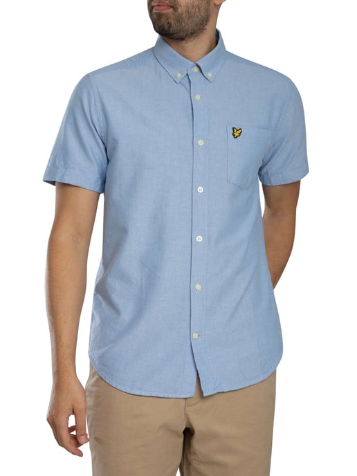 Lyle & Scott Camisa Oxford De Manga Corta, Azul - Image 2