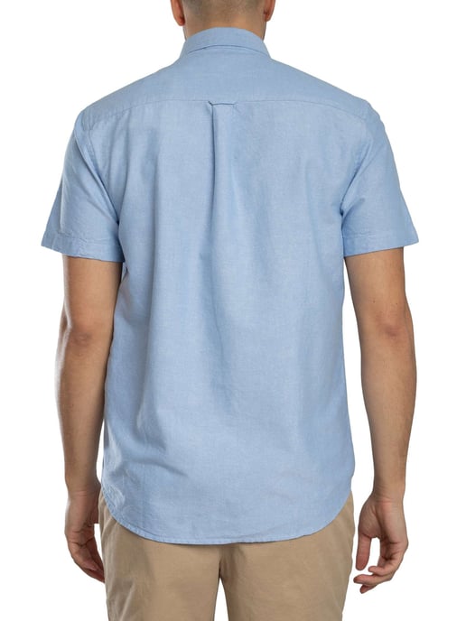 Lyle & Scott Camisa Oxford De Manga Corta, Azul - Image 3