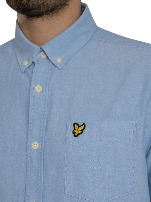 Lyle & Scott Camisa Oxford De Manga Corta, Azul - Image 4