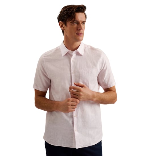 Camisa De Lino Rosa Palomas De Ted Baker - Image 4