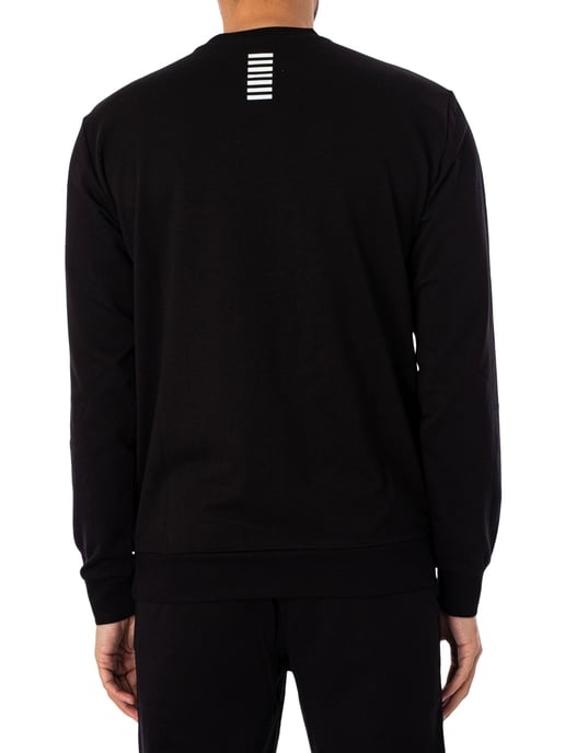 EA7 Sudadera Con Logo Del Centro, Negro - Image 3