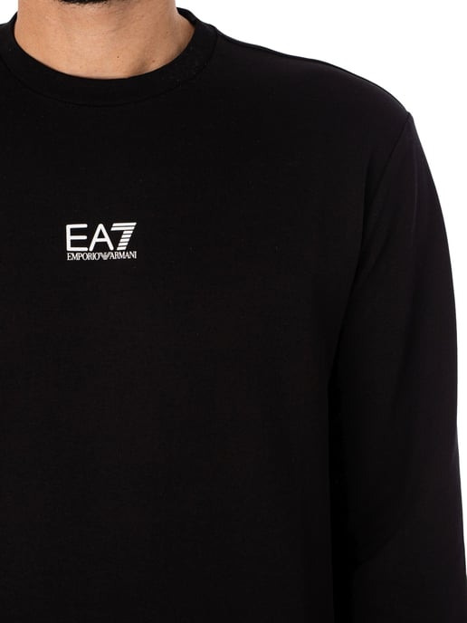 EA7 Sudadera Con Logo Del Centro, Negro - Image 4