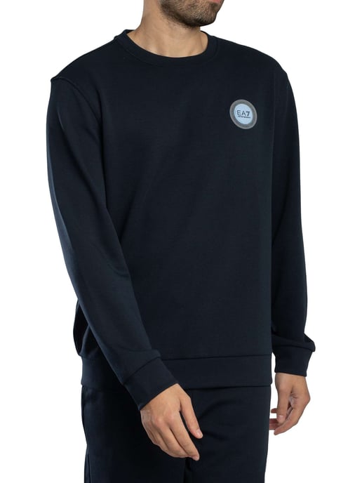 EA7 Sudadera Con Parche Del Logotipo, Azul - Image 2