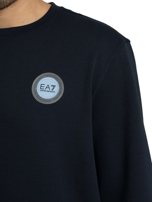 EA7 Sudadera Con Parche Del Logotipo, Azul - Image 4