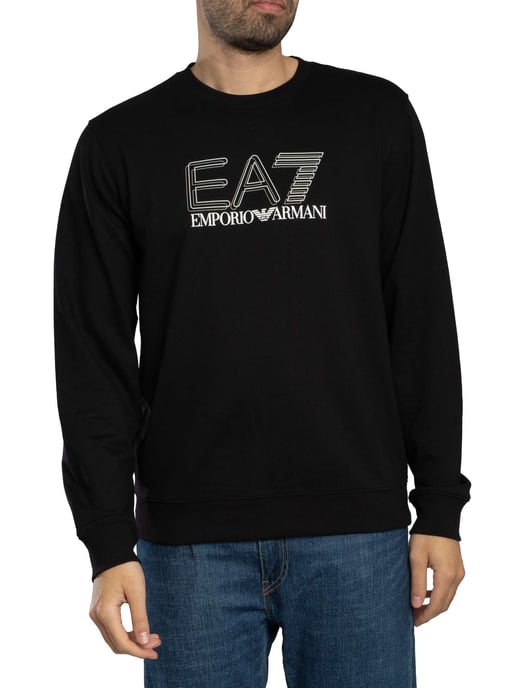 EA7 Sudadera Con Gráfico Echo, Negro - Image 1