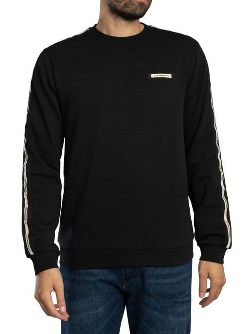 EA7 Sudadera De Canalé De Marca, Negro - Image 2