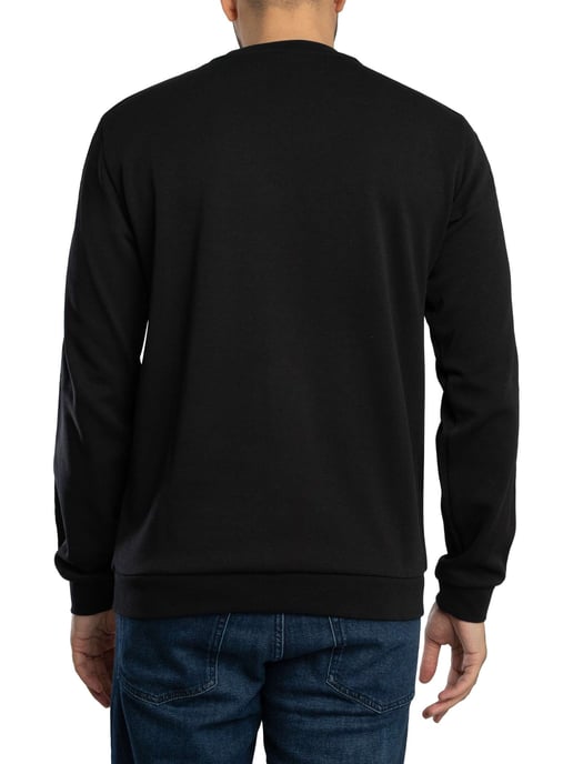 EA7 Sudadera De Canalé De Marca, Negro - Image 3