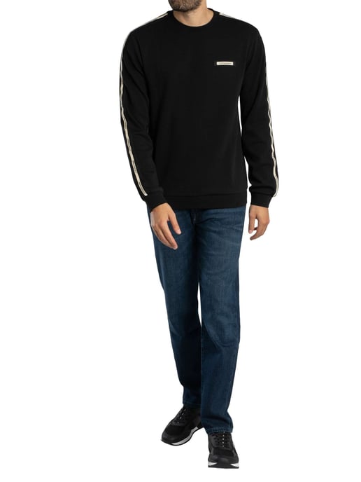 EA7 Sudadera De Canalé De Marca, Negro - Image 5