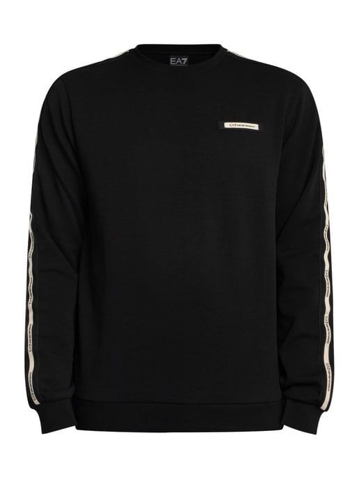 EA7 Sudadera De Canalé De Marca, Negro - Image 6
