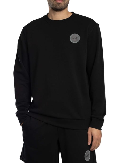 EA7 Sudadera Con Parche Del Logotipo, Negro - Image 2
