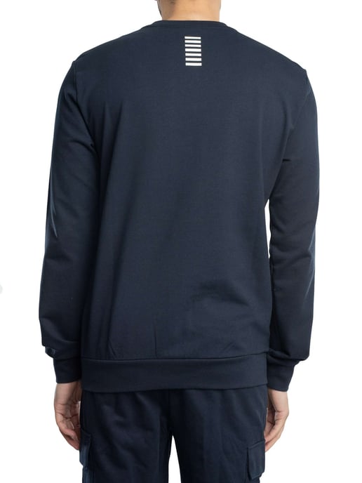 EA7 Sudadera Con Logo Estampado, Azul - Image 3