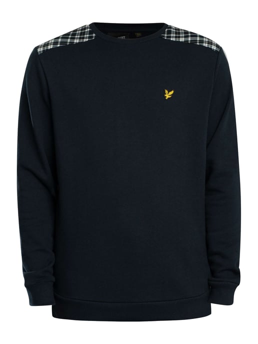 Lyle & Scott Sudadera Con Paneles De Cuadros, Azul - Image 6