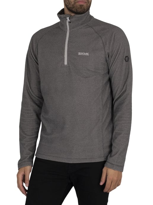 Regatta Montes Sudadera Ligera Con Media Cremallera Y Raya Pequeña, Gris - Image 1