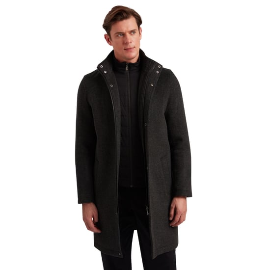 Abrigo Gris De Cuello Alto De Mezcla De Lana Ted Baker Ederson - Image 4