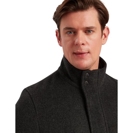 Abrigo Gris De Cuello Alto De Mezcla De Lana Ted Baker Ederson - Image 5