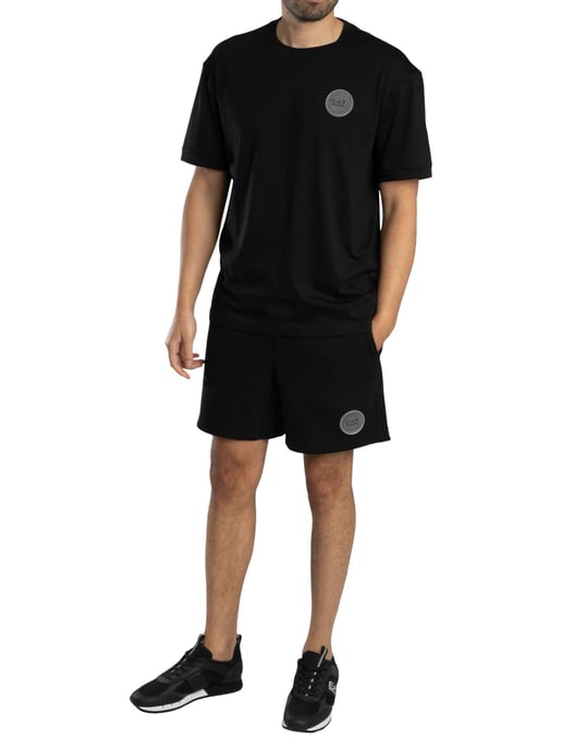 EA7 Pantalones Cortos Deportivos Con Logotipo De Insignia, Negro - Image 6