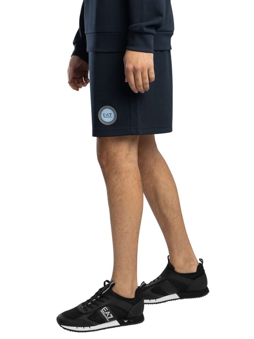 EA7 Pantalones Cortos Deportivos Con Logotipo De Insignia, Azul - Image 2