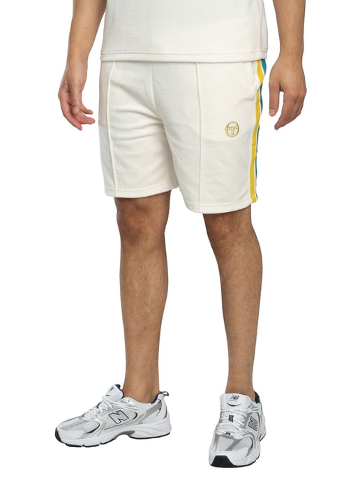 Sergio Tacchini Pantalones Cortos Deportivos De Terciopelo Monte, Blanco - Image 1
