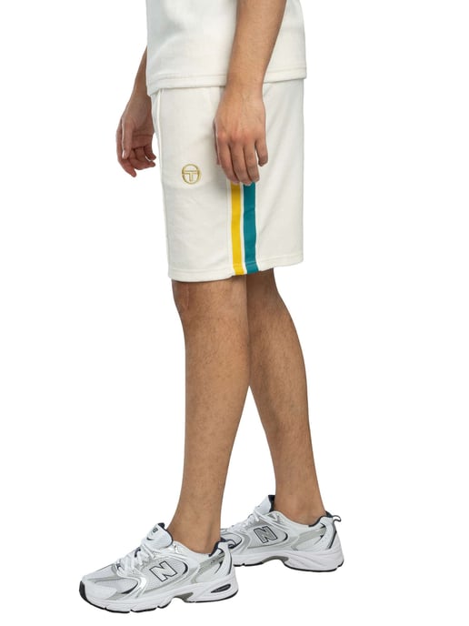 Sergio Tacchini Pantalones Cortos Deportivos De Terciopelo Monte, Blanco - Image 2