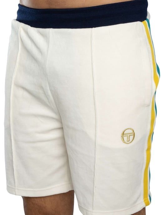 Sergio Tacchini Pantalones Cortos Deportivos De Terciopelo Monte, Blanco - Image 5