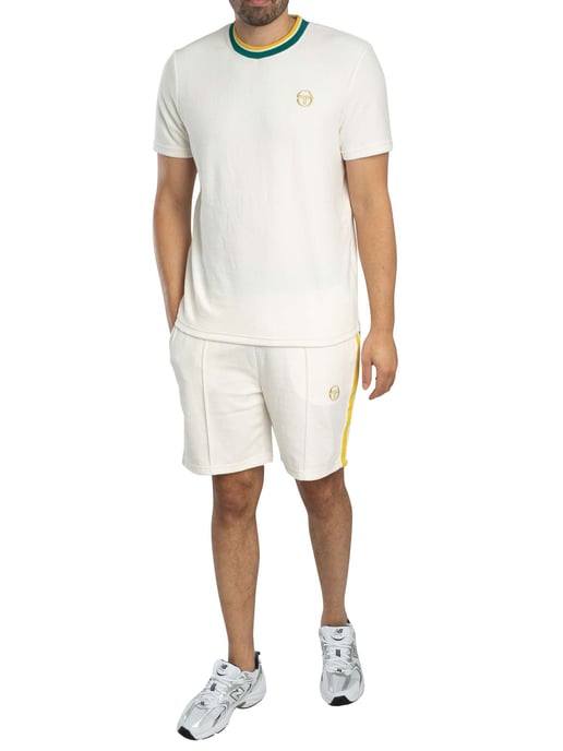 Sergio Tacchini Pantalones Cortos Deportivos De Terciopelo Monte, Blanco - Image 6