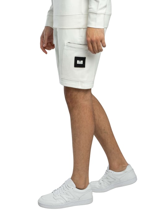 Weekend Offender Pantalones Cortos Deportivos Con Bolsillo Y Cremallera Hawkins, Blanco - Image 2