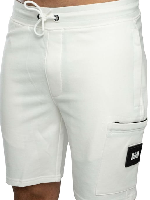 Weekend Offender Pantalones Cortos Deportivos Con Bolsillo Y Cremallera Hawkins, Blanco - Image 5