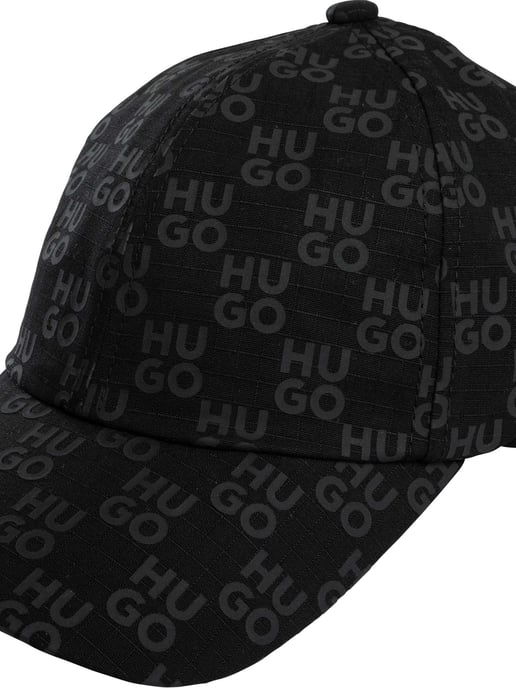 HUGO Gorra Con Estampado Jake, Negro - Image 6