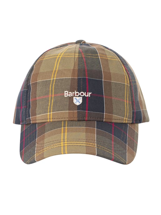 Barbour Gorra De Béisbol Deportiva De Tartán, Verde - Image 5