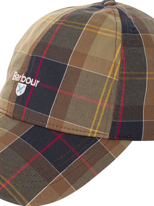 Barbour Gorra De Béisbol Deportiva De Tartán, Verde - Image 6