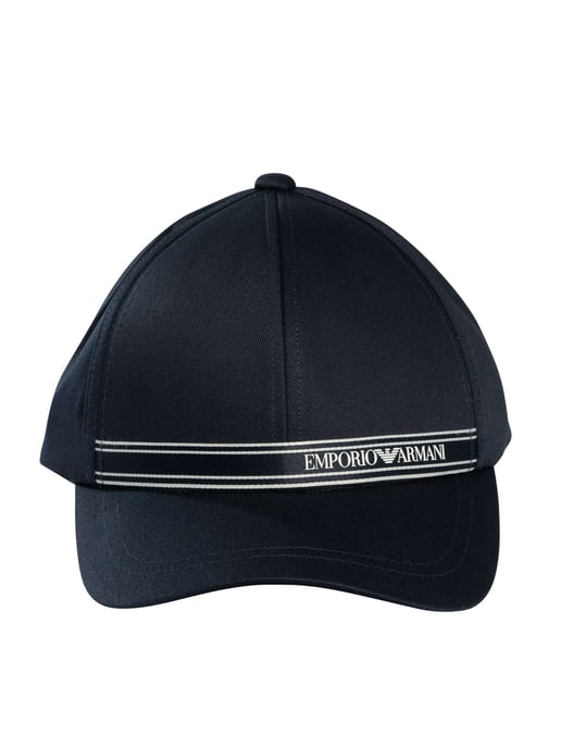 Emporio Armani Gorra Con Franja De Marca, Azul - Image 5