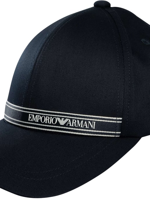 Emporio Armani Gorra Con Franja De Marca, Azul - Image 6