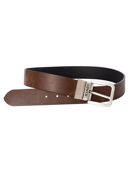 Levi's Cinturón De Piel Con Hebilla De Metal Reversible, Marrón - Image 3