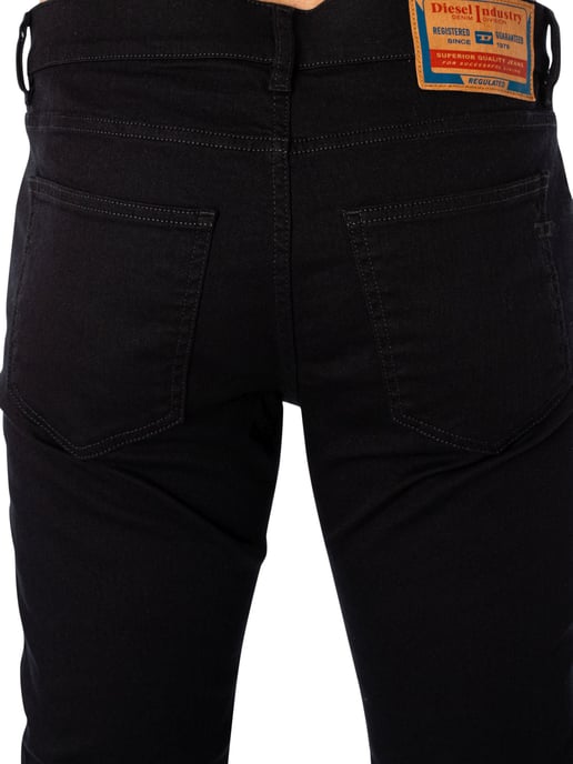 Diesel Vaqueros Ajustados D-Strukt, Negro - Image 4