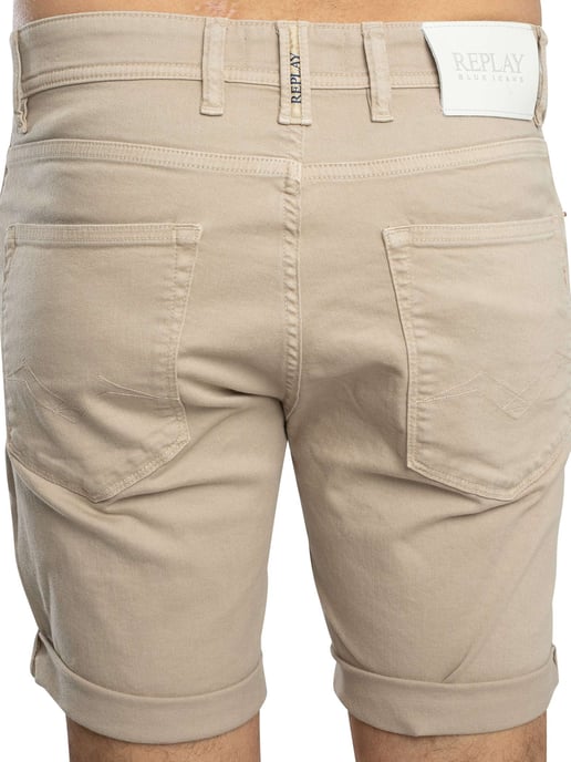 Replay Pantalones Cortos Vaqueros Ajustados RBJ 981, Beige - Image 4