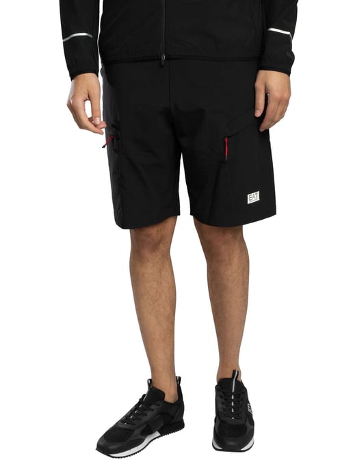 EA7 Pantalones Cortos Cargo Ligeros, Negro - Image 1