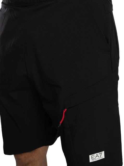 EA7 Pantalones Cortos Cargo Ligeros, Negro - Image 5