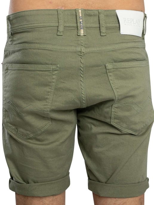 Replay Pantalones Cortos Vaqueros Ajustados RBJ 981, Verde - Image 4