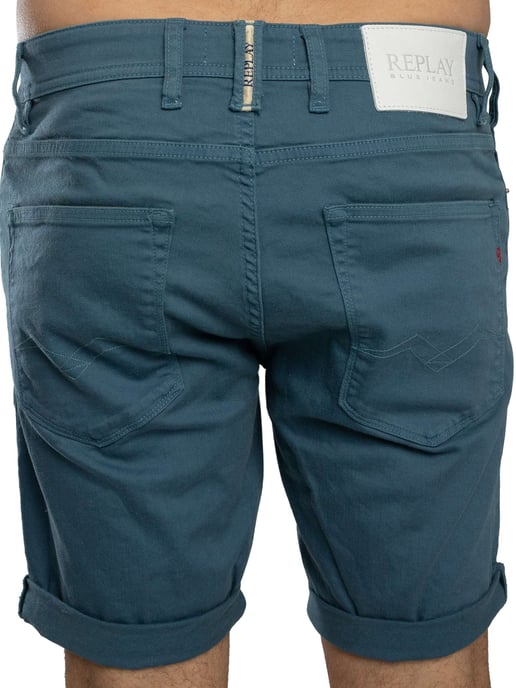 Replay Pantalones Cortos Cónicos RBJ 981, Azul - Image 4
