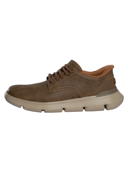 Skechers Zapatillas Sin Cordones Garza De Cuero, Gris - Image 2