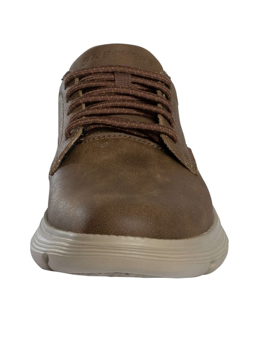 Skechers Zapatillas Sin Cordones Garza De Cuero, Gris - Image 4