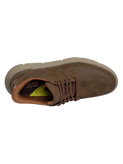 Skechers Zapatillas Sin Cordones Garza De Cuero, Gris - Image 6