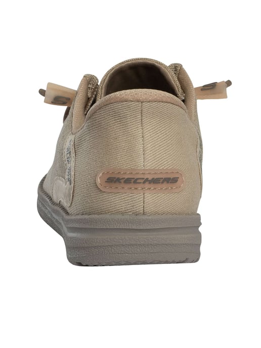Skechers Zapatillas Deportivas Melson De Corte Relajado Y Sin Cordones, Beige - Image 5