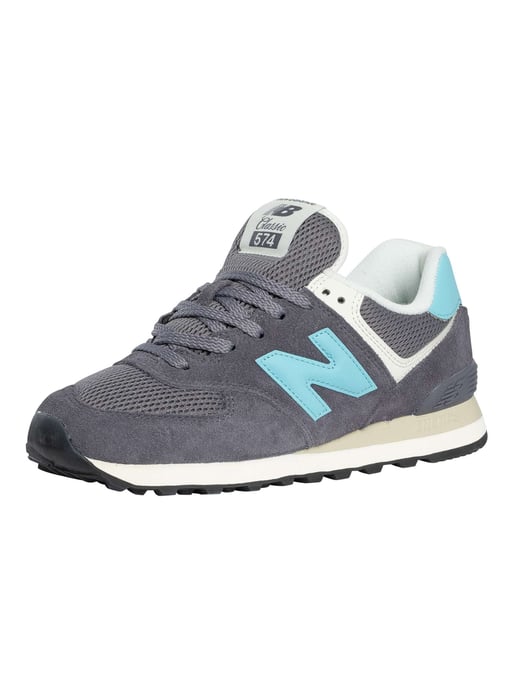 New Balance 574 Entrenadores De Gamuza, Gris - Image 1