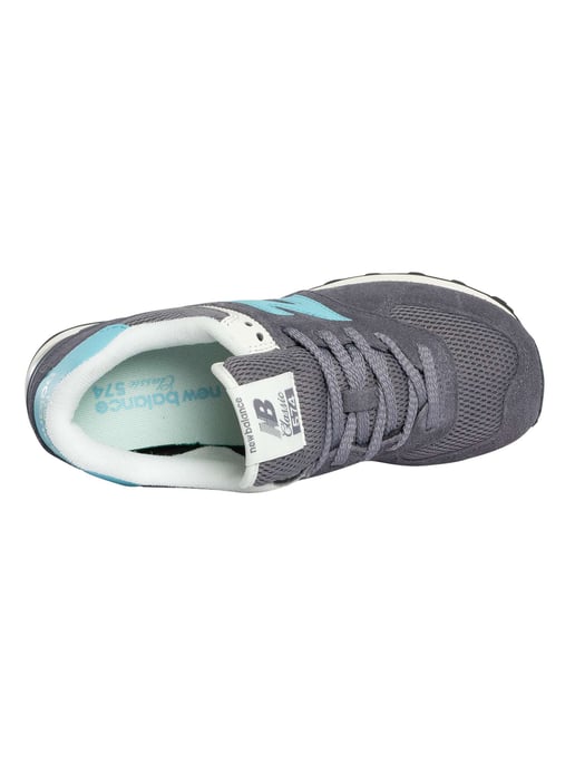 New Balance 574 Entrenadores De Gamuza, Gris - Image 6