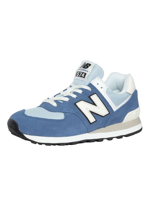 New Balance 574 Entrenadores De Gamuza, Azul - Image 1